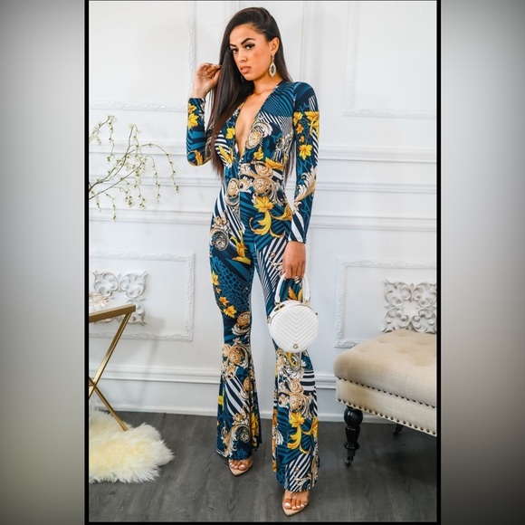 Floral Print Jumpsuit - Picture 2 of 5